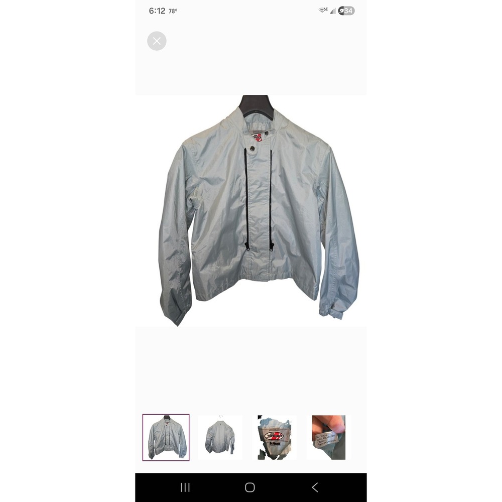 Joe Rocket Womens Motorcycle Jacket Liner Silver Grey Blue Large L Polyester‎